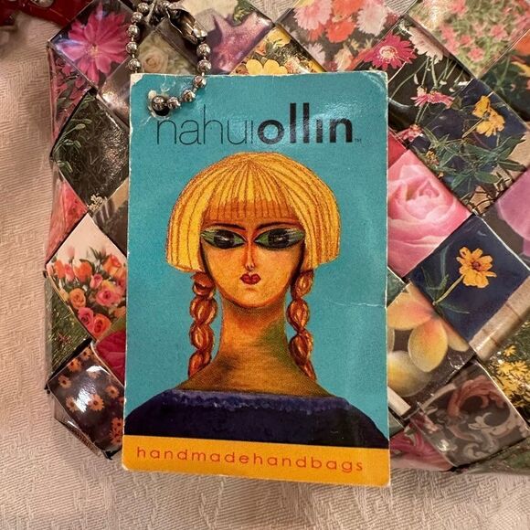 Nahui Ollin Candy Wrapper Multicolor Removable Strap Wristlet Wallet Keychain - Picture 11 of 14